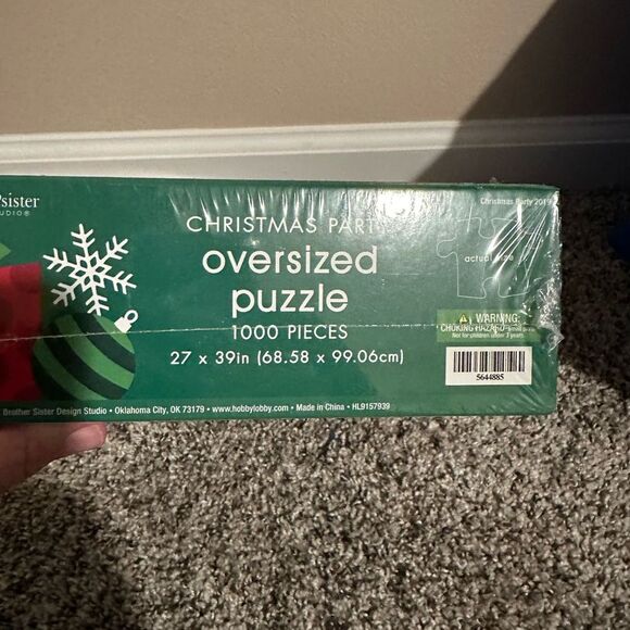 NWT Christmas 1000 piece Puzzle - Brother Sister - oversized pieces - Picture 3 of 5